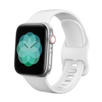 Skysto silikono dirželis apple watch band 44mm 42mm 40mm 38mm iwatch juosta 5/4/3/2/1 Pati, kaip 