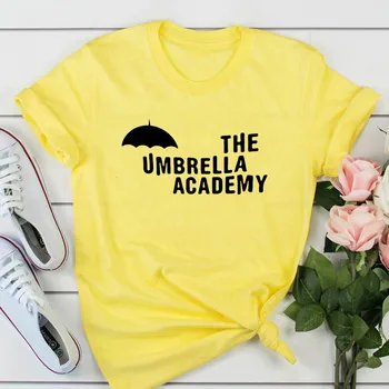 Skėtis akademijos Spausdinti Moterų marškinėliai Medvilnės Atsitiktinis Juokingi marškinėliai Lady Viršuje Tee Hipster Tumblr