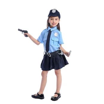 Snailify Helovinas Kostiumas Vaikams Mergaitėms Policijos Pareigūnas Kostiumas Mielas Vaikas Policininkas Cosplay Karnavalas Puras Šalies Cosplay