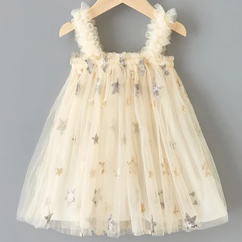 Sodawn Merginos Princesė Suknelė Naujas Prekės ženklas Vasaros Vaikų Šalis Suknelės Mielas China Žvaigždžių Komplektus Nėrinių Akių Mergina Vaikų Vestidos 8 ord