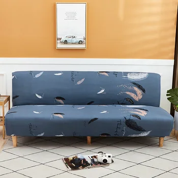 Sofa-Lova Padengti Universalus Armless Lankstymo Šiuolaikinės sėdynių užvalkalai ruožas apima pigūs Sofos Raštas Elastinga Futonas Spandex Dangtis