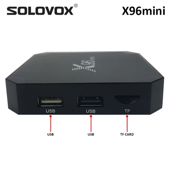 SOLOVOX X96 mini TV Android 7.1 Smart TV Box 2 GB 16GB Amlogic S905W Quad Core 2.4 G WiFi X96mini Vaizdo Grotuvas, Set Top Box,