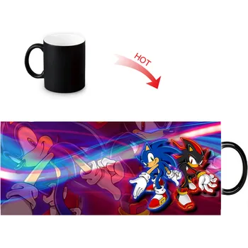 Sonic the hedgehog Puodelis Šilumos Jautrus puodeliai keičia puodelio šalto, karšto šilumos besikeičiančių spalvų magija puodelis arbatos puodeliai
