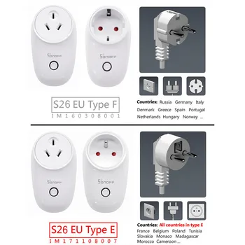 Sonoff S26 Dropship USB Sieninio elektros lizdo, lizdo įkroviklis plokštės Belaidžio WIFI Smart Plug - ES/JAV/jungtinė karalystė/CN/AU Elektros jungikliai