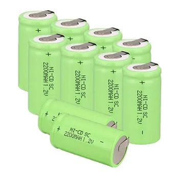 SORVESS 1-20PCS SC NI-CD baterijos Balta 2200mAh įkrovimo subc baterija 1.2 v su tab makita, dewalt už bosch OOLAPR