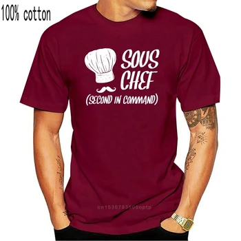 SOUS CHEF ANTRA KOMANDA T-SHIRT virtuvės virėjas virimo juokingi gimtadienio dovana Naujas Vyrų Marškinėliai Vyrams& T-Shirt Naujausias