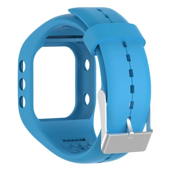 Spalvinga Smartwatch Dirželiai Minkšto Silikono Watchband Pakeitimas su Metalo Sagtis už Poliarinio A300 Smart Žiūrėti