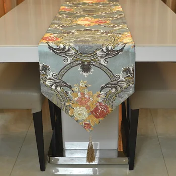 Spalvingas paramos audiniu meno staltiesė padengti Mados Europos Bronzos Veidrodis Gėlių Stalo Runner Prabangus Klasikinio Lentelės Vėliavos