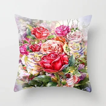 Spalvotų Gėlių pagalvėlė padengti kussenhoes 45x45 pagalvių užvalkalus dekoratyvinis coussin mesti pagalvės namų cojines decorativosdecor