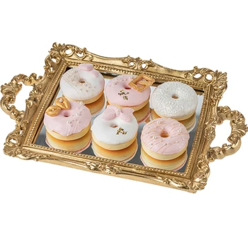 Spurgos modeliavimas maisto fotografavimo rekvizitai aukso milteliai vestuvių netikrą pyragas, duona žaislo modelis, langų apdailos