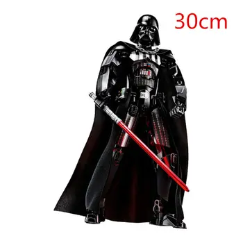 Star Wars Mandalorian Buildable Duomenys Darth Vader Kylo Ren Chewbacca Boba Atkarpa Jango Fett Bendrojo Grievou Veiksmų Skaičius, Modelis Žaislas