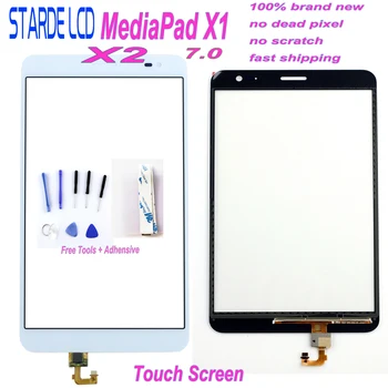 Starde už Huawei MediaPad X1 7.0 7D-501u 7D-501L 7D-503L X2 PERLAS-703L PERLAS-703LT PERLAS-702L Jutiklinio Ekrano Skydelis skaitmeninis keitiklis Stiklo