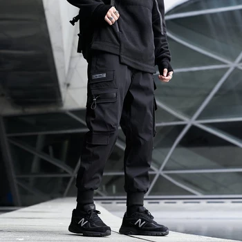 Streetwear Atsitiktinis Haremas vyriškos kelnės Mados Kietas Poilsiu Vyrų Užtrauktukas Kišenės Kulkšnies ilgio Krovinių Kelnės Vyrams