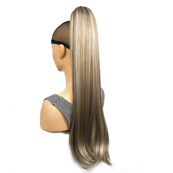 StrongBeauty Letena Įrašą Ilgi tiesūs plaukai surišti į uodegą Hairpiece Sintetinių Plaukų Pratęsimo