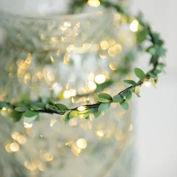 Styginių šviesos Apdaila Plastikinių Dirbtinių Gėlių Vynuogių Styginių šviesos Vestuvių Namų Sienų Apdailai Kalėdinė dekoracija LED žibintai