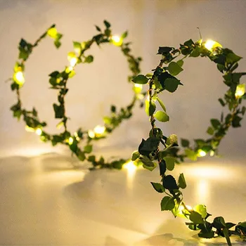 Styginių šviesos Apdaila Plastikinių Dirbtinių Gėlių Vynuogių Styginių šviesos Vestuvių Namų Sienų Apdailai Kalėdinė dekoracija LED žibintai