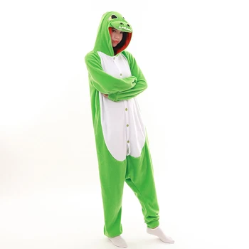 Suaugusiųjų Vilnos Gyvūnų Mėlyna Dinozaurų Onesies Kigurumi Green Dragon Pižama Pižamos Jumpsuit Karnavaliniai Kostiumai pijama masculino