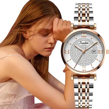 SUNKTA 2020 m. Moteris Žiūrėti Parama Pinigais Pristatymo Mados Laikrodžiai Ponios Vandeniui Žiūrėti Moterų Kvarcinis Laikrodis Laikrodžiai, Apyrankės