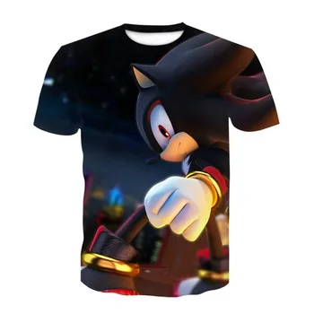 Super Sonic 3D Spausdinimo ChildrenT-marškinėliai, Sonic The Hedgehog Berniukų, Mergaičių 2020 Metų Vasaros Medvilnės Atsitiktinis Animacinių filmų Drabužius Tshirts Street
