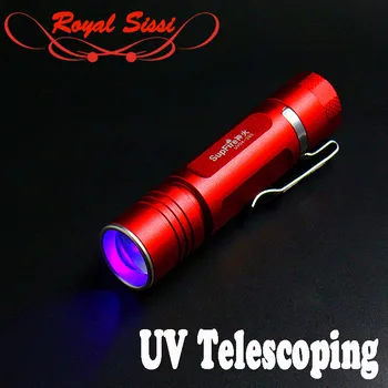 SupFire 395nm focusable galios UV žibintuvėlis šviesos strėlės ilginimas UV LED žibintuvėlis skristi siejimo priemonės raštai gydant harden bet UV produktus