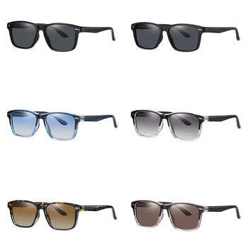 Swanwick kvadratinių rėmelių akiniai nuo saulės, poliarizuoti nuo saulės akiniai vyrams kniedės TR90 moterys juoda mėlyna mada aksesuarai Europos unisex