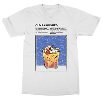 T-Marškinėliai Atsitiktinis Žmogus Tees Senamadiškas T-Shirt Sumaišyti Gėrimo Kokteilis Alkoholio Barmenas Girtauti Happy Hour Juokinga T Shirts