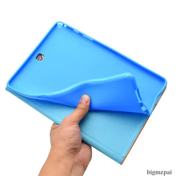 Tablet Case For Samsung Galaxy Tab 9.7 T550 T555 Smart Case 3D Spausdinimo PU Odos Apversti Stovėti Tablet Coque Tab SM-T550 T555