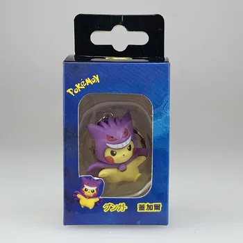TAKARA TOMY Pokemon Žaislas Pav Rankų darbo Apdailos Bikachu Lėlės Modelis Keychain 