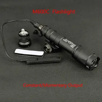 Taktinis Airsoft SF M600C Ginklas žibintai Skautų šviesos diodų (LED) Taktinis Žibintuvėlis, Šautuvas M600 Series Su Nuotolinio Slėgio Jungiklis