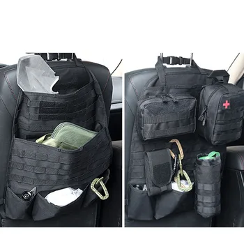 Taktinis Automobilio galinės Sėdynės Organizatorius daugiafunkcinio Sporto Priedų Saugojimo Kišenės 1000D Karinės Lauko Molle Sėdynės Padengti Krepšys
