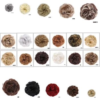 TALANG 21-spalva chignon bandeles, Sintetiniai perukai Cheminio pluošto plaukų Netikrą chignon bandeles, plaukų aksesuarai