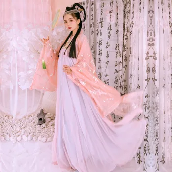 Tang Dinastijos Princesė Hanfu Suknelė Kinijos Liaudies Šokių Drabužių Azijos Tradicinių Tango Tiktų Pasakų Cosplay Senovės Kostiumas