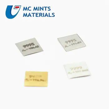 Tauriųjų Metalų A Pt, Pd Au Ag Lapas Auksas Sidabras Platina Paladis Periodinės Lentelės Lape 10*10*0.1 mm