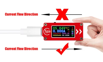TC64 Tipas-C spalvotas LCD ekranas USB Voltmeter ammeter įtampa srovės matuoklis multimetras baterija PD mokestis galios banko USB Testeris