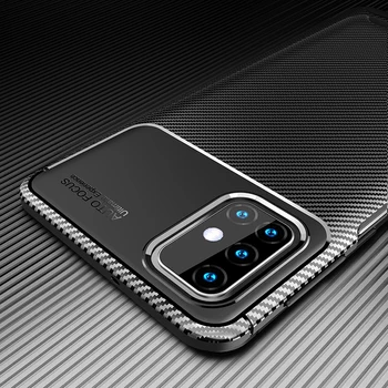 Telefono dėklas Samsung Galaxy M31s Padengti Anglies Pluošto, Minkštos TPU atsparus smūgiams Silikoninis Atveju, Samsung Galaxy A31 A41 M11 A21s