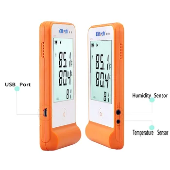 Termometras su Drėgmėmačiu Elektroninė Temperatūros ir Drėgmės Duomenų Kaupiklis Metrų LCD USB Temperatūra Drėgnumas Senor