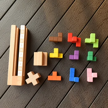 Tetris Bokštas Blokas Matavimo Medienos Blokai Suaugusiųjų žaidimą, Vaikų blokai Žvalgybos žaidimas 74 klausimus Sudėtinga žaislai