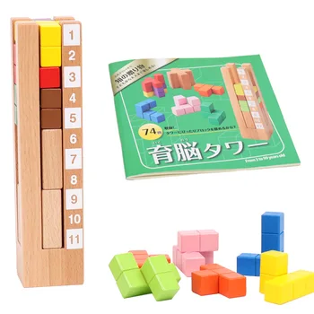 Tetris Bokštas Blokas Matavimo Medienos Blokai Suaugusiųjų žaidimą, Vaikų blokai Žvalgybos žaidimas 74 klausimus Sudėtinga žaislai