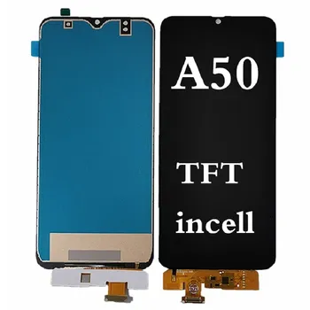 TFT LCD Samsung A20 A205 A30 LCD Ekranas Jutiklinis Ekranas skaitmeninis keitiklis Surinkimo Samsung A50 A50s A70 Ekrano A30s +Rėmelį