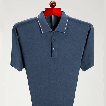 Thoshine Prekės Vyrų Polo Marškinėliai 95% Viskozė, vientisos Spalvos, Verslo Smart Casual Stiliaus Kvėpuojantis Polo marškinėliai trumpomis Rankovėmis Camisa