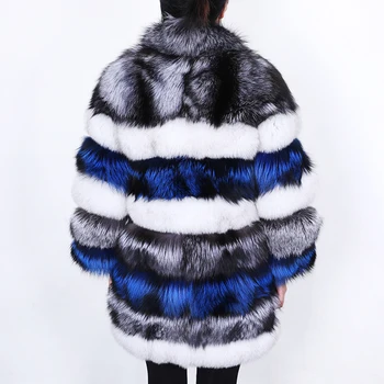 Tikro Kailio Kailis Natūralus Lapės Kailio Viršutiniai drabužiai ODDFOX Prekės Žiemą Storas Moteris Streetwear Geros Kokybės Premium Fox Fur 2020 Nauji ilgi