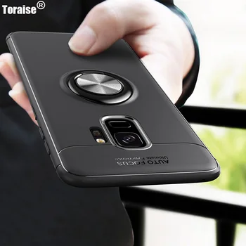 Toraise Samsung Galaxy S9 Plus Atveju Automobilio Savininkas Stovėti Magnetinis Laikiklis Piršto Žiedą, TPU Case For Samsung S9 Plus 9 Pastaba Rubisafe