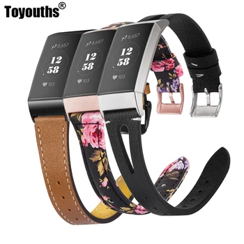 Toyouths Smart Žiūrėti Juostų Fitbit Mokestis 3 Moterys Plonas Odos Pakeitimo 2019 Ypatingą Dieną Accessories Dirželis Mėgėjams