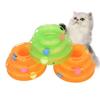 Trijų Lygių naminių kačių žaislas Tower Dainos Disko katė Žvalgybos Pramogų trigubai mokėti disko kačių žaislai kamuolys Mokymo Pramogų plokštė
