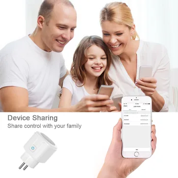 Tuya PROGRAMĖLĖ Balsas Kontrolės Mini Wifi Smart Lizdą Belaidžio Smart Home Swith Plug Dirbti Su Alexa, Google, Namo Nr. Hub Reikia