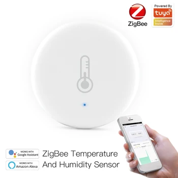 Tuya Smart Home ZigBee Smart Temperatūros Ir Drėgmės Jutiklis Baterija Saugumo Su 