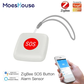 Tuya ZigBee SOS Mygtukas Automatinės Signalizacijos Vyresnio amžiaus Vaikams Signalizacijos skubi Pagalba Perjungti Tuya Smart Gyvenimo App Nuotolinio Valdymo