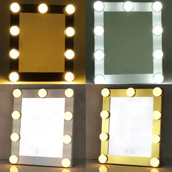 Tuštybės Stalviršiai Apšviesta Makiažo Veidrodis Su 9 LED Lemputės Šviesos Jutiklinis Ekranas Grožio Veidrodis, Reguliuojamas Kosmetikos Priemonė 110-240V