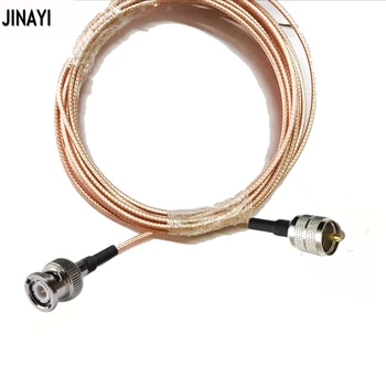 UHF PL259 Plug vyrų BNC vyrų RF, coaxial įkalbinėti RG316 kabeliui 1m 3m 5m 10m