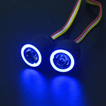 Universalus Angel Eye Spalvinga LED Žibintai, priekinis žibintas už 1/10 RC Rock Crawler Centrinis SCX10 D90 Jeep Wrangler kėbulą